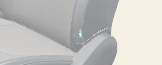 Location of the side airbag module in the Kia Carnival front seat