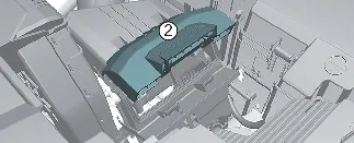 Opening the Kia Carnival engine air cleaner cover