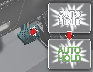 Auto Hold standby status indicator in Kia Carnival