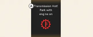 Transmission overheated warning icon on Kia Carnival display