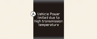 Vehicle power limited warning message for Kia Carnival transmission