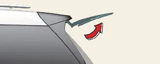 Raising the rear wiper arm on the Kia Carnival