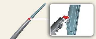Clicking the new rear wiper blade into the Kia Carnival arm