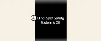 Kia Carnival instrument cluster display showing Blind-Spot Safety system is off