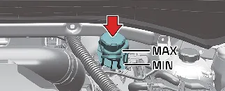 Locating the Kia Carnival brake fluid reservoir