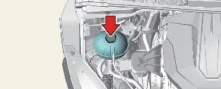 Checking the interlock of Kia Carnival coolant cap protrusions