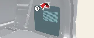Location of the rear cabin air filter in Kia Carnival
