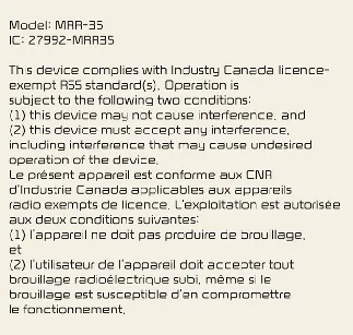 ISED Canada compliance certification label for Kia Carnival front radar system