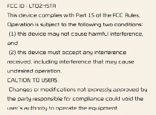 FCC compliance certification for Kia Carnival rear corner radar components