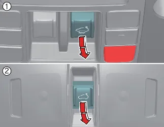 Location of the rear sunroof reset switch in the Kia Carnival