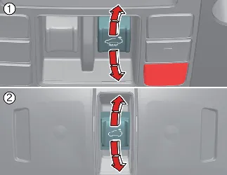 Rear sunroof control switch in Kia Carnival