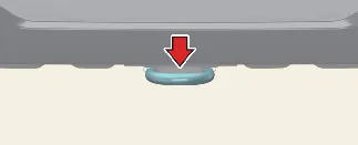 Location of the rear emergency towing hook on the Kia Carnival