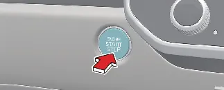 Backlit ENGINE START/STOP button in the Kia Carnival cockpit