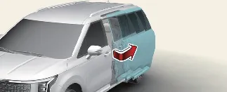 Manual operation of Kia Carnival sliding door handle