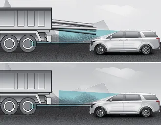 Kia Carnival detection limitation for cargo extending rearward