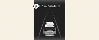 Kia Carnival instrument cluster display showing vehicle stopped by emergency braking