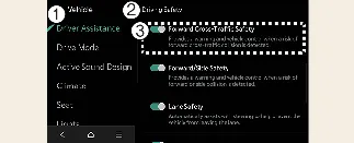 Forward Cross-Traffic Safety menu configuration for Kia Carnival