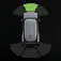 Visual indicator for objects 60-120cm away from Kia Carnival