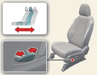Power seat longitudinal sliding switch for Kia Carnival front seats