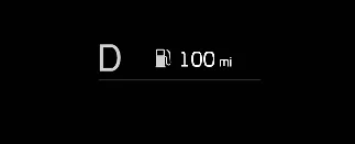 Distance to empty gauge on Kia Carnival Type A