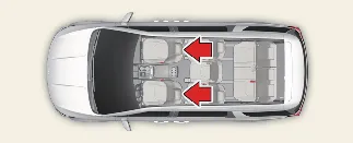 Front seat headrest design in the Kia Carnival for occupant protection