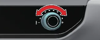 Temperature control dial interface for Kia Carnival climate system