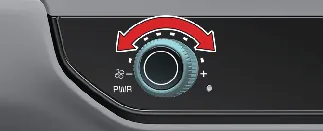Fan speed control knob interface in Kia Carnival
