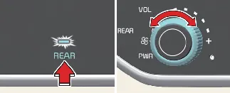 Front panel controls for Kia Carnival rear fan speed