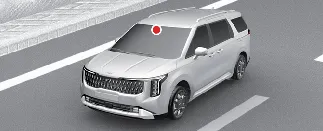 Front camera sensor location for HBA in Kia Carnival
