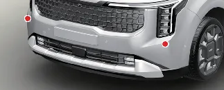 Kia Carnival front corner radar sensor location