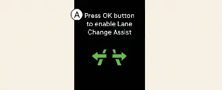 Kia Carnival instrument cluster prompt to enable Lane Change Assist
