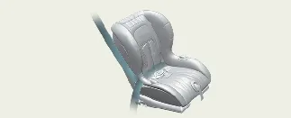 Instructional diagram for activating the automatic locking mode on Kia Carnival seat belts