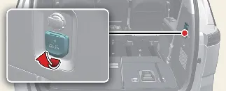 115V AC inverter outlet located in the 3rd row of the Kia Carnival