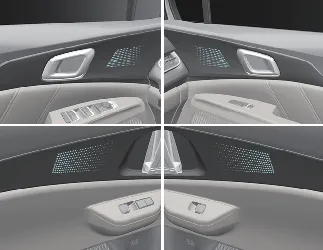 Ambient lighting integrated into the Kia Carnival dashboard