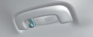 Convenient coat hook located near the rear grab handle of the Kia Carnival