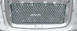 Cargo area luggage net anchor points in the Kia Carnival