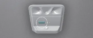 Ceiling-mounted button for rear passenger voice amplification