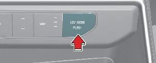 Primary 12V power outlet in the front console of the Kia Carnival