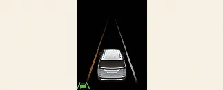 Visual representation of Lane Departure Warning on Kia Carnival display