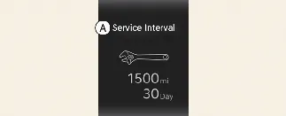 Service interval maintenance reminder screen on Kia Carnival