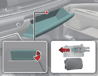 Kia Carnival glove box lamp location and removal