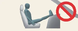 Do not place feet on Kia Carnival dashboard