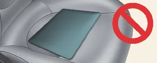 Do not place devices on Kia Carnival seat