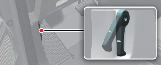 Primary hood release lever location inside Kia Carnival