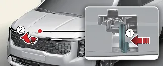 Secondary safety release lever mechanism for Kia Carnival hood