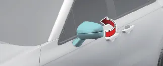 Manual folding operation for Kia Carnival exterior mirrors