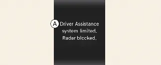 Dashboard warning display indicating limited Kia Carnival sensor performance due to blockage