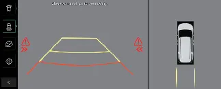 Cluster warning message for Rear Cross-Traffic Collision-Avoidance Assist