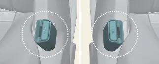 Storing the Kia Carnival seat belt buckle before seat removal