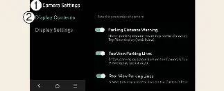 Kia Carnival infotainment camera configuration menu